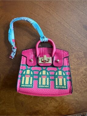 Accessorize Pink, Teal and Cream Mini Top-Handle Bag